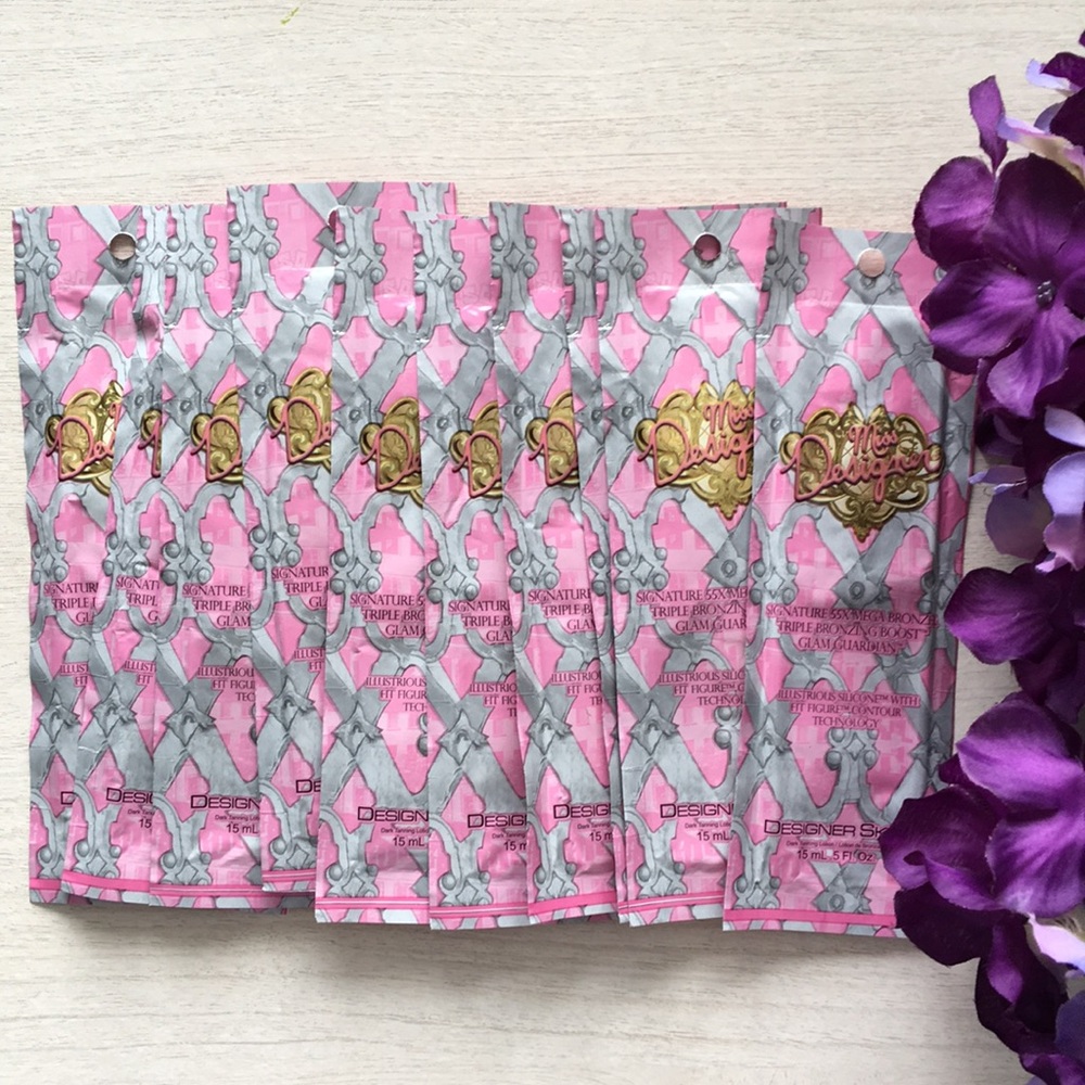 Pack of 6 Miss Designer Designer Skin tanning lotion packets